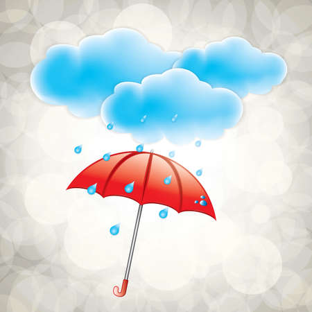 Rainy weather icon with cloudsのイラスト素材