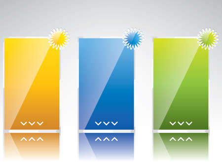 Three banner style web elementのイラスト素材