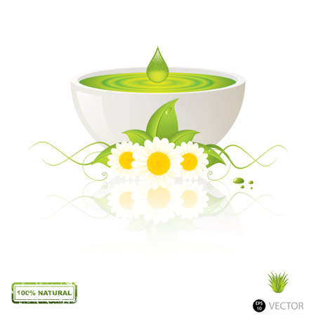 Aloe Vera gel drop Alternative medicineのイラスト素材