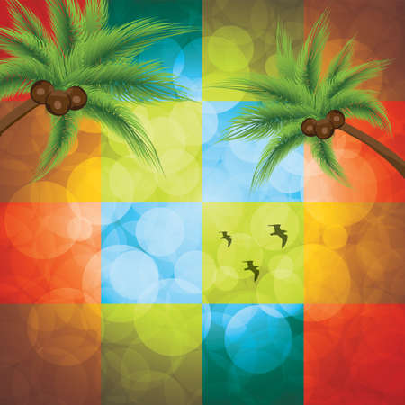 Summer holiday background Tropical posterのイラスト素材