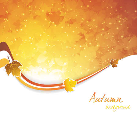 Autumnal leaf of maple and sunlight backgroundのイラスト素材