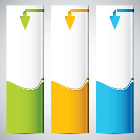 Three universal banner style web elementのイラスト素材