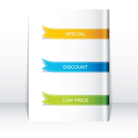 Colorful ribbon promotional products design, vector illustrationのイラスト素材