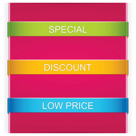 Colorful ribbon promotional products design,のイラスト素材