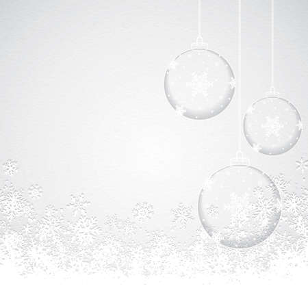 Christmas background with baublesのイラスト素材