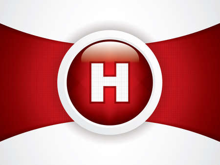 Shiny Hospital sign Medical buttonのイラスト素材