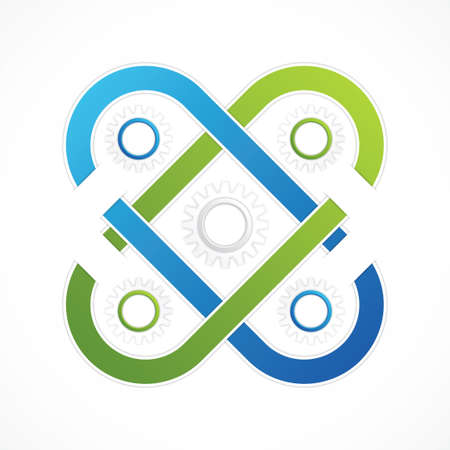 Color Gears Infographics Optionsのイラスト素材