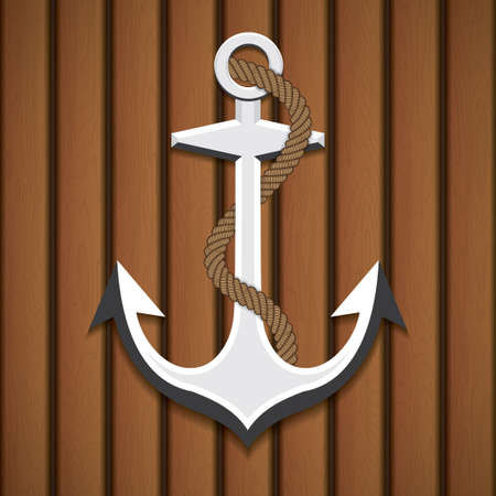 Anchor with rope vectorのイラスト素材