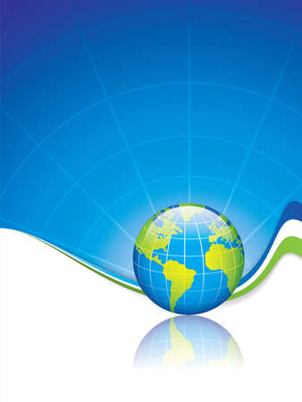 Clean futuristic vector design template with earth globe Brochureのイラスト素材