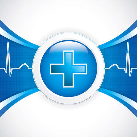 Blue diagnostics button medicalのイラスト素材