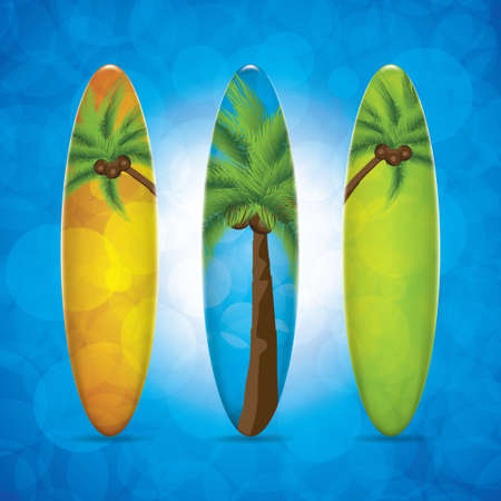 Three surfboardのイラスト素材