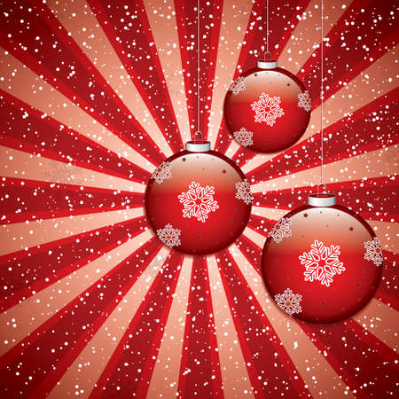 Christmas background with baubles.Vectorのイラスト素材