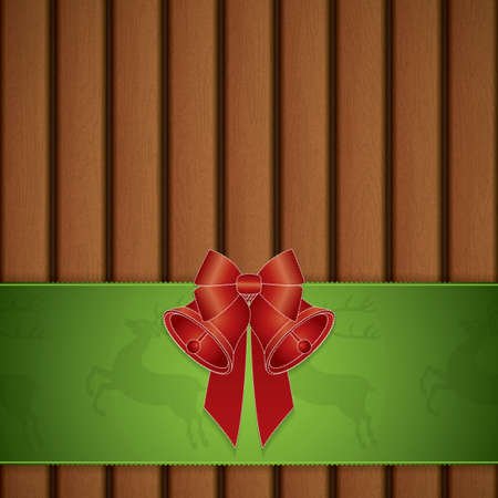 Christmas Background, Wood Texture.Vectorのイラスト素材