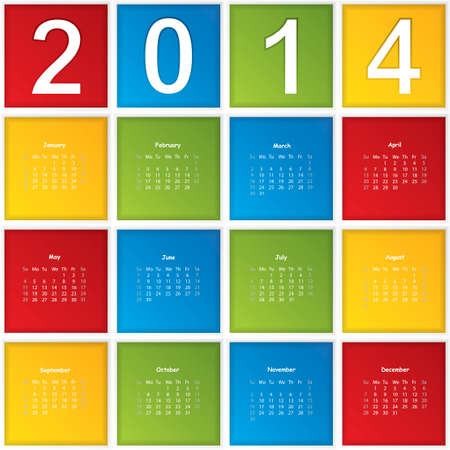 2014 Calendar paper design. Vector illustration のイラスト素材