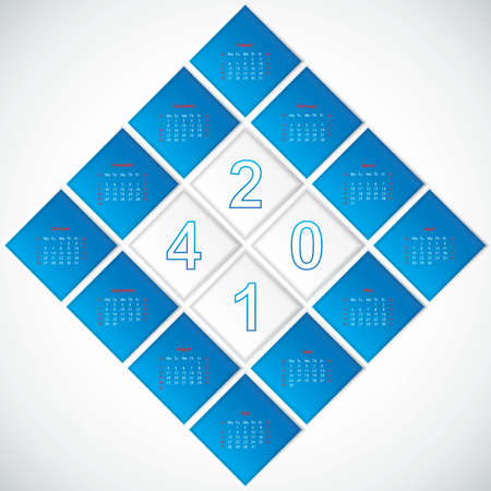 2014 Calendar paper design, Vector illustration のイラスト素材
