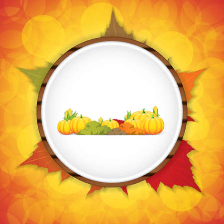 Thanksgiving frame.Holiday vectorのイラスト素材