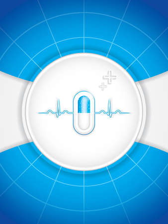 Blue alternative medication concept - Pill vector のイラスト素材
