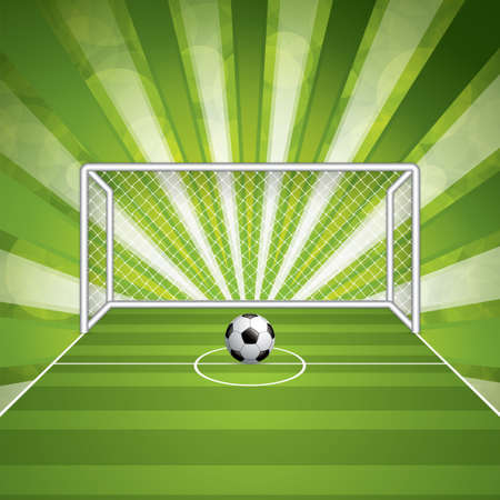 Soccer goal and ball.Vectorのイラスト素材