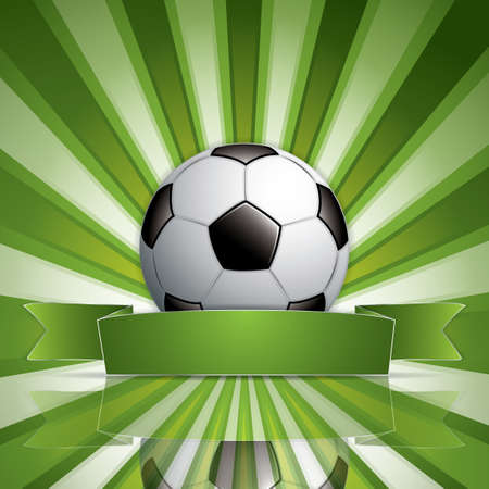 Soccer ball and ribbonのイラスト素材