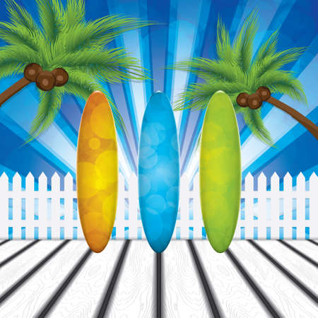 Three surfboard.のイラスト素材