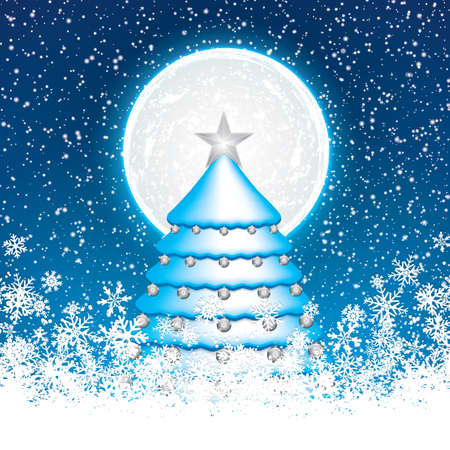 Christmas decoration background with treeのイラスト素材