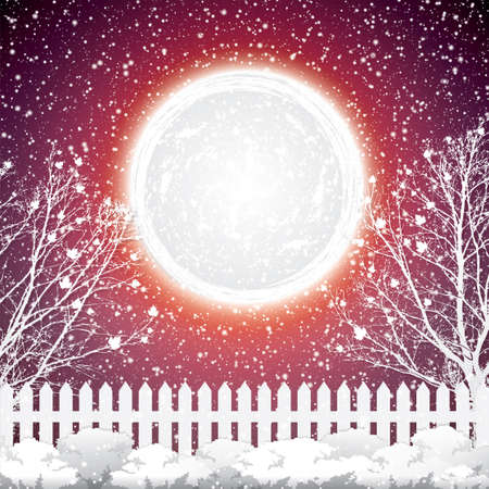 Winter landscape.Vectorのイラスト素材