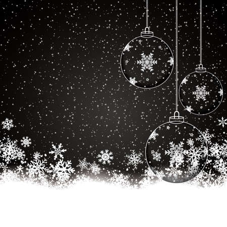 Christmas background with baubles.Vectorのイラスト素材