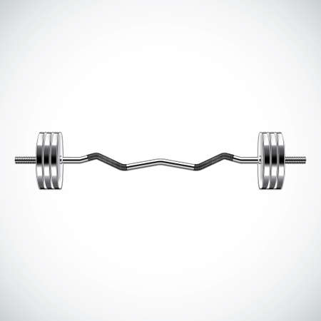 Vector fitness background with metal realistic dumbbellのイラスト素材