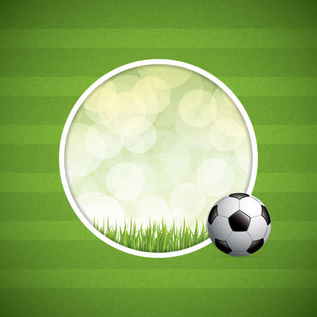 Soccer ball on grass background.Vectorのイラスト素材