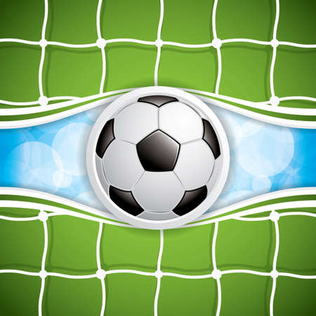Soccer ball in net.Vectorのイラスト素材