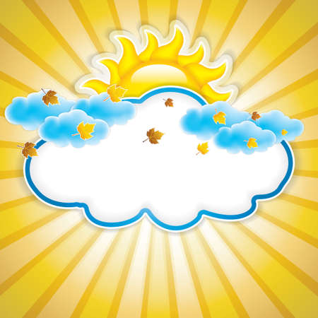 Beautiful autumn frame.Seasonal vectorのイラスト素材