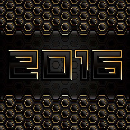 Futuristic golden background illustrationのイラスト素材