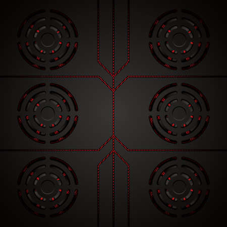 Realistic computer coolers.Vectorのイラスト素材