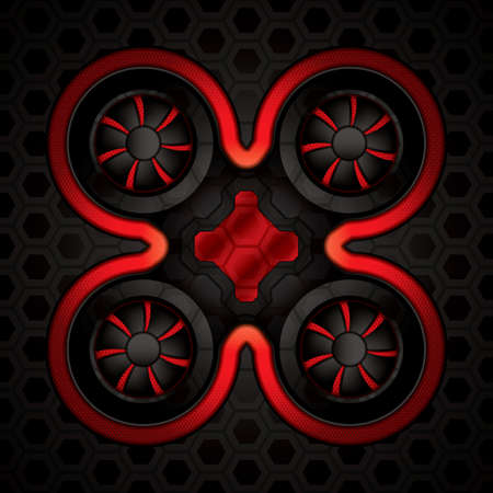 Abstract drone.Vector Illustrationのイラスト素材