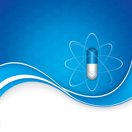 Global medicine background.Blue pill vectorのイラスト素材