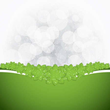 Green paper flowers.Spring backgroundのイラスト素材