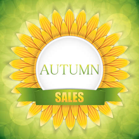 Sunflower autumn sale.のイラスト素材