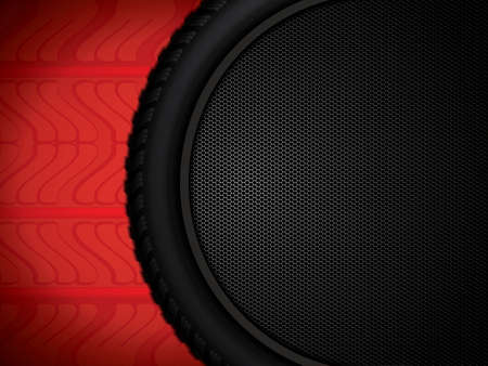 Red tire track backgroundのイラスト素材