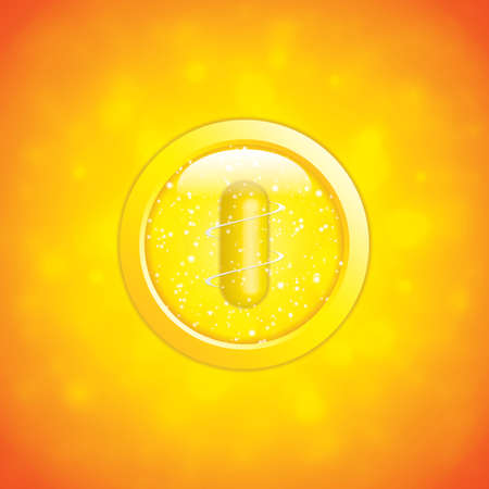 Omega 3 glossy brochure.Science concept - vector illustrationのイラスト素材