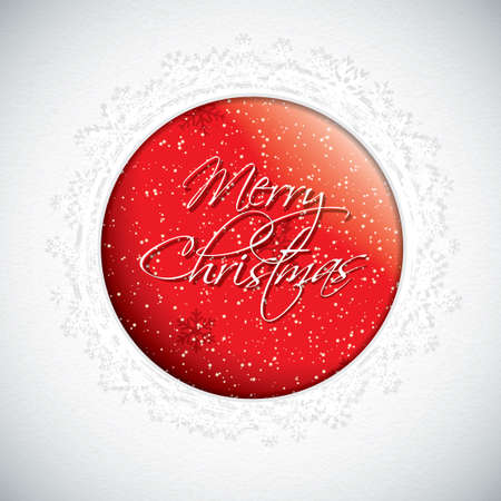 Glass globe with Christmas Scene.Vectorのイラスト素材