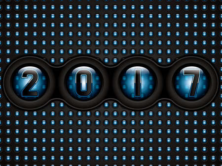Abstract background, metallic blue brochure, vector