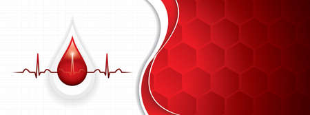 Blood donation banner.Medical vector illustrationのイラスト素材