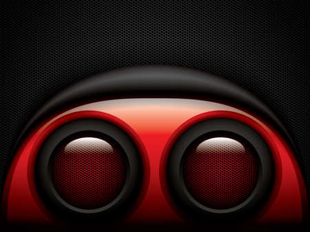 Vector illustration of abstract robot face, close up from eyes, futuristic machine concept.のイラスト素材