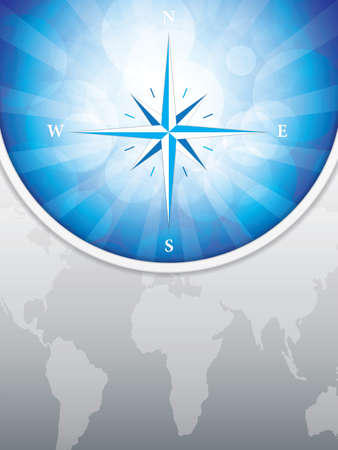 A Vector modern wind rose compass illustration.のイラスト素材