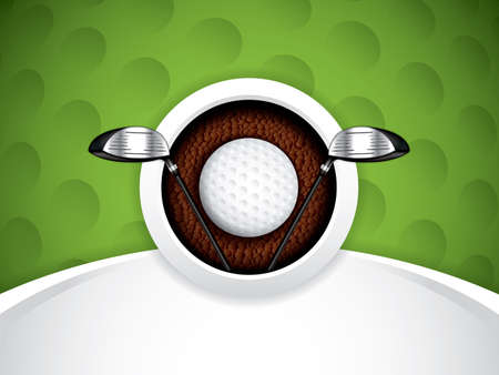 Vector illustration of a golf brochureのイラスト素材