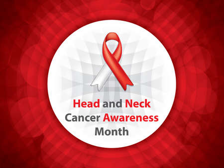 Head and Neck Cancer Awareness Month. Cancer ribbon background. Vector illustration.のイラスト素材
