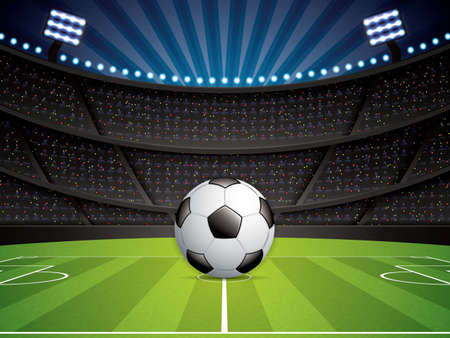 Soccer, football stadium, vector illustrationのイラスト素材
