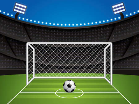 Soccer, football stadium vector illustration.のイラスト素材