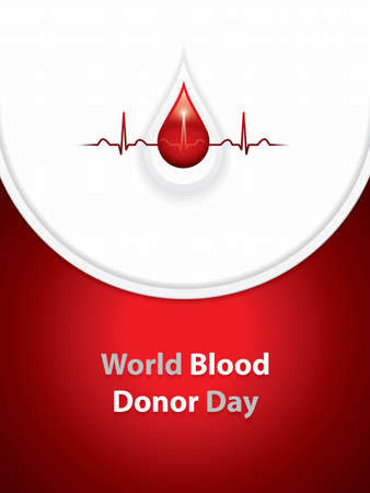 World blood donor day.Blood donation vector brochureのイラスト素材