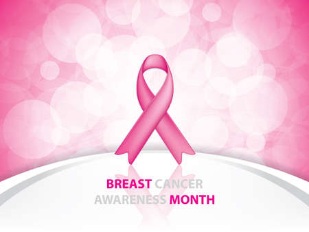 Breast Cancer Awareness Ribbon Backgroundのイラスト素材